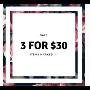 3 FOR 30 SALE ⚡⚡⚡
